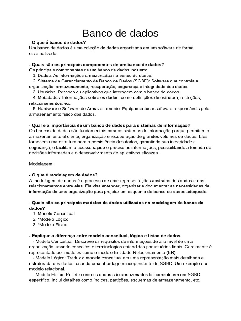 Banco de dados pdf bancos de dados sistema de informa o
