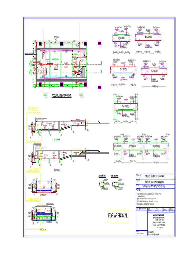 Swimming Pool Structural Details | PDF