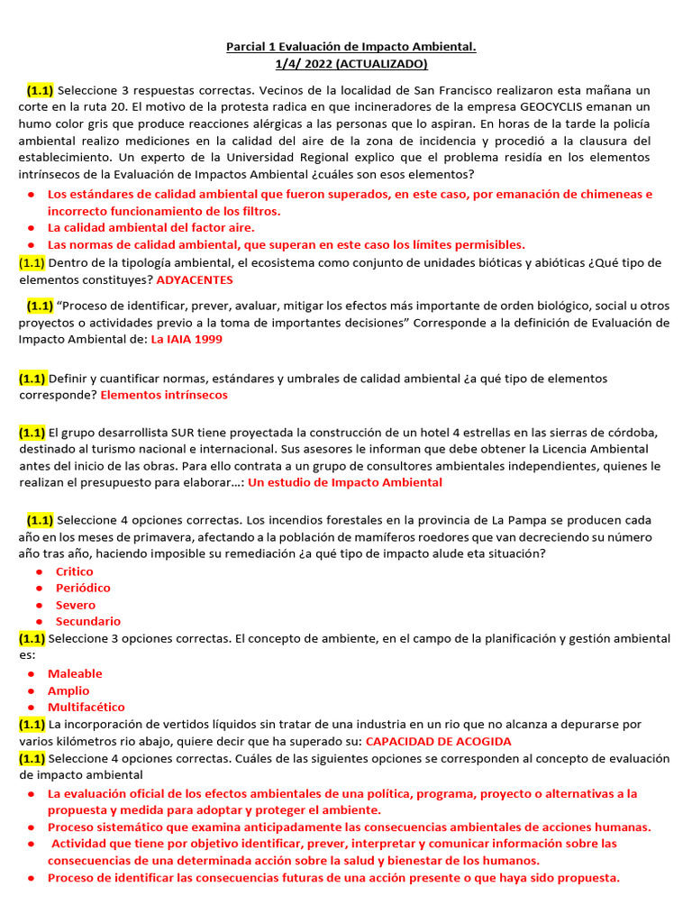 Evaluación de Impacto Ambiental en San Francisco | PDF | Evaluación de ...