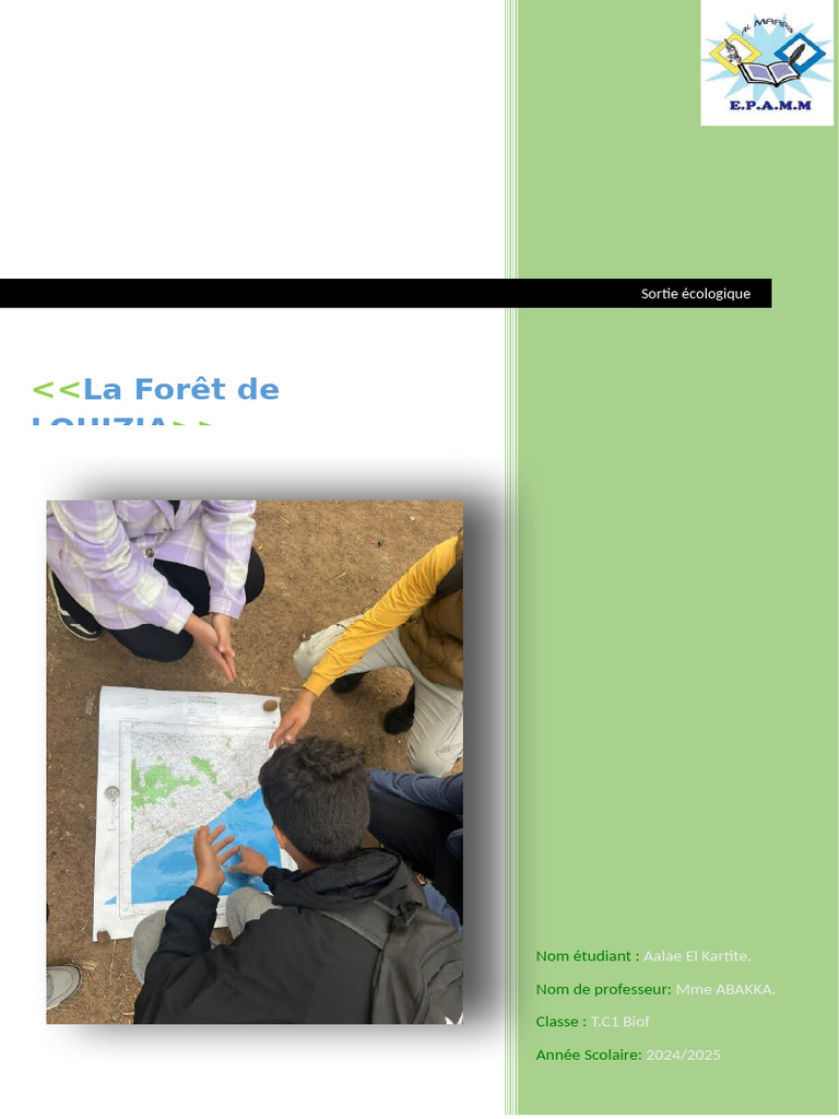 Projet SVT : La Forêt de Louizia | PDF