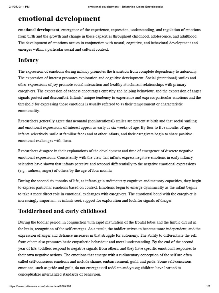 Understanding Emotional Development | PDF | Adolescence | Emotions