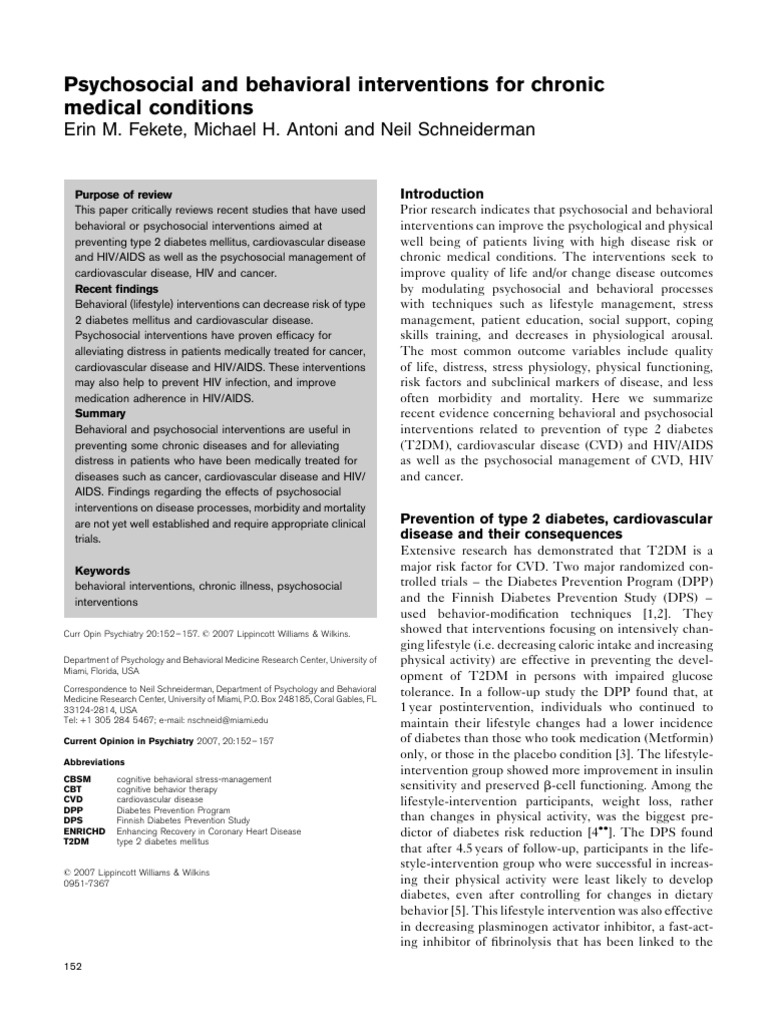 Psychosocial and Behavioral Interventions For.11 | PDF | Cardiovascular ...