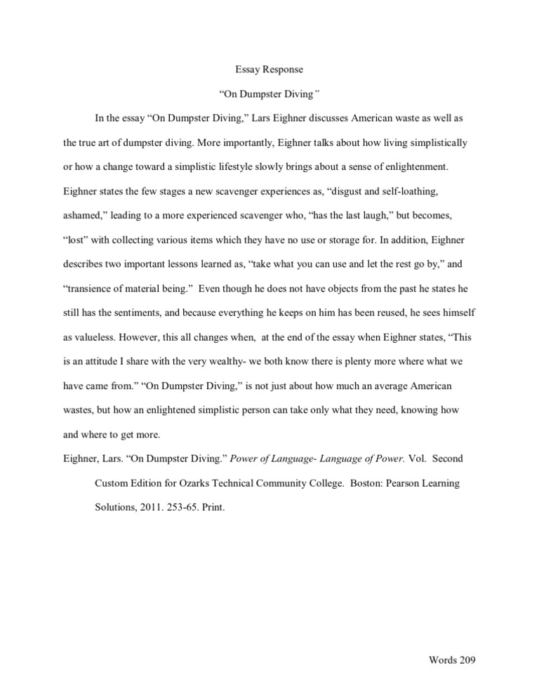 Thesis On Dumpster Diving Pdf Waste Cognition