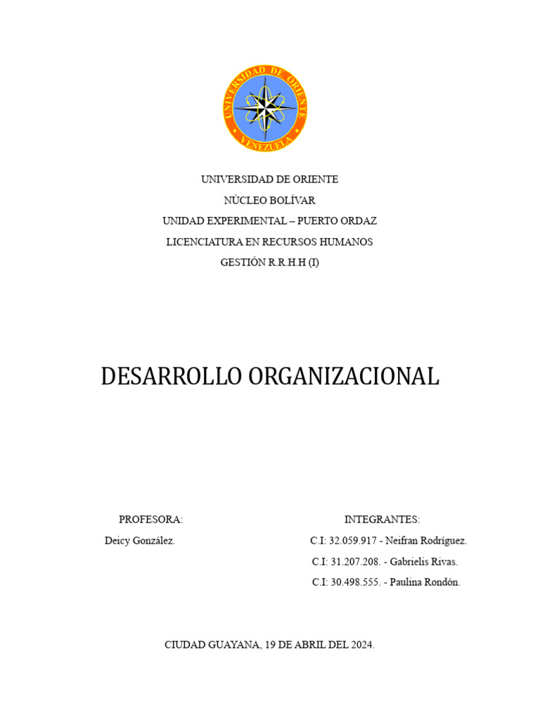 Desarrollo Organizacional: Claves y Modelos | PDF | Business | Liderazgo