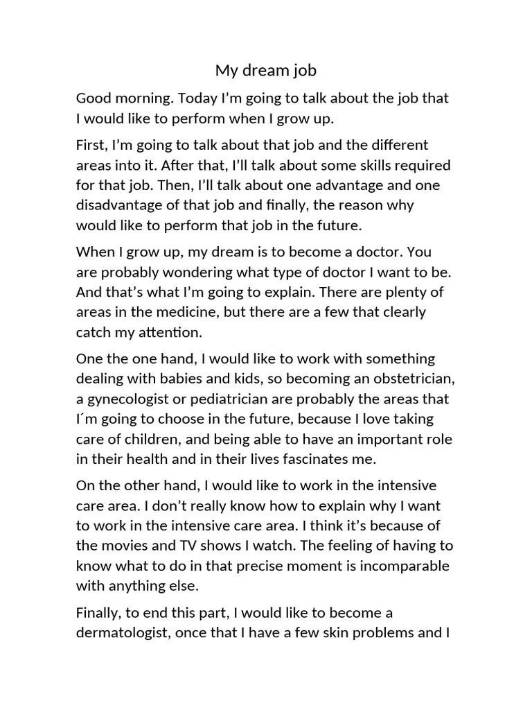 My Dream Job a Doctor PDF(02)