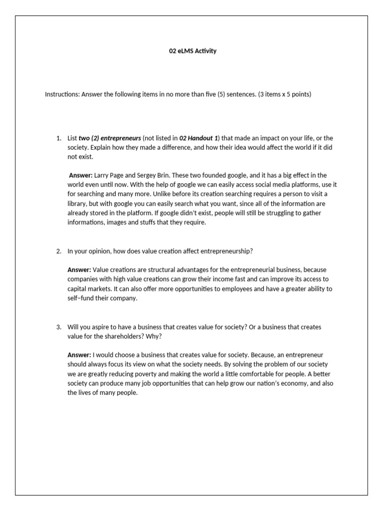 02 eLMS Activity | PDF