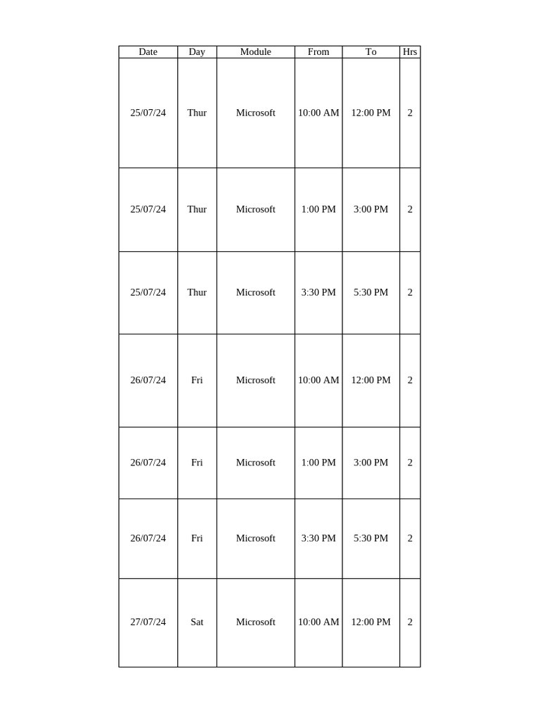 Skill training class schedule for june 24 term mce 1 pdf