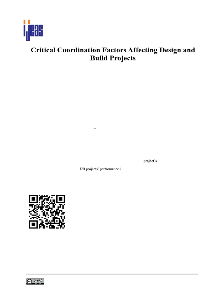 Critical Coordination Factors Affecting Design and | PDF | Communication