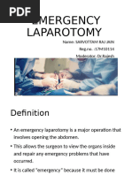 Exploratory Laparotomy Overview | PDF | Abdomen | Surgery