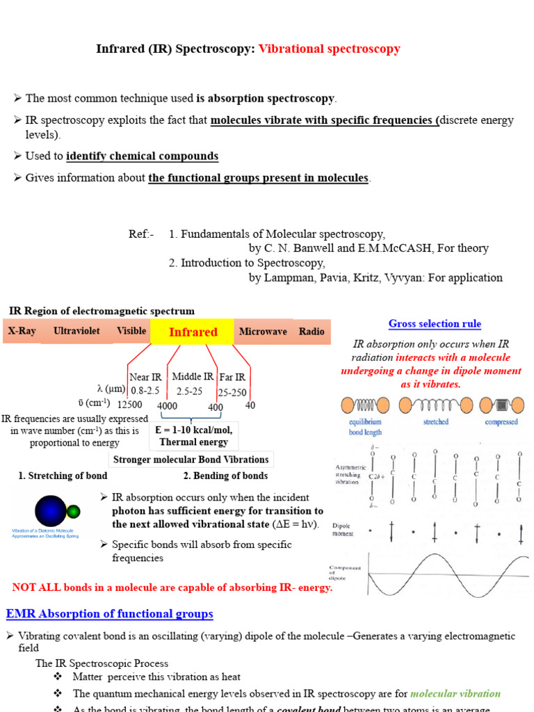 Infrared Spectroscopy Fundamentals | PDF | Infrared Spectroscopy ...