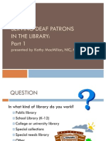 Serving Deaf Patrons in the Library Part 1