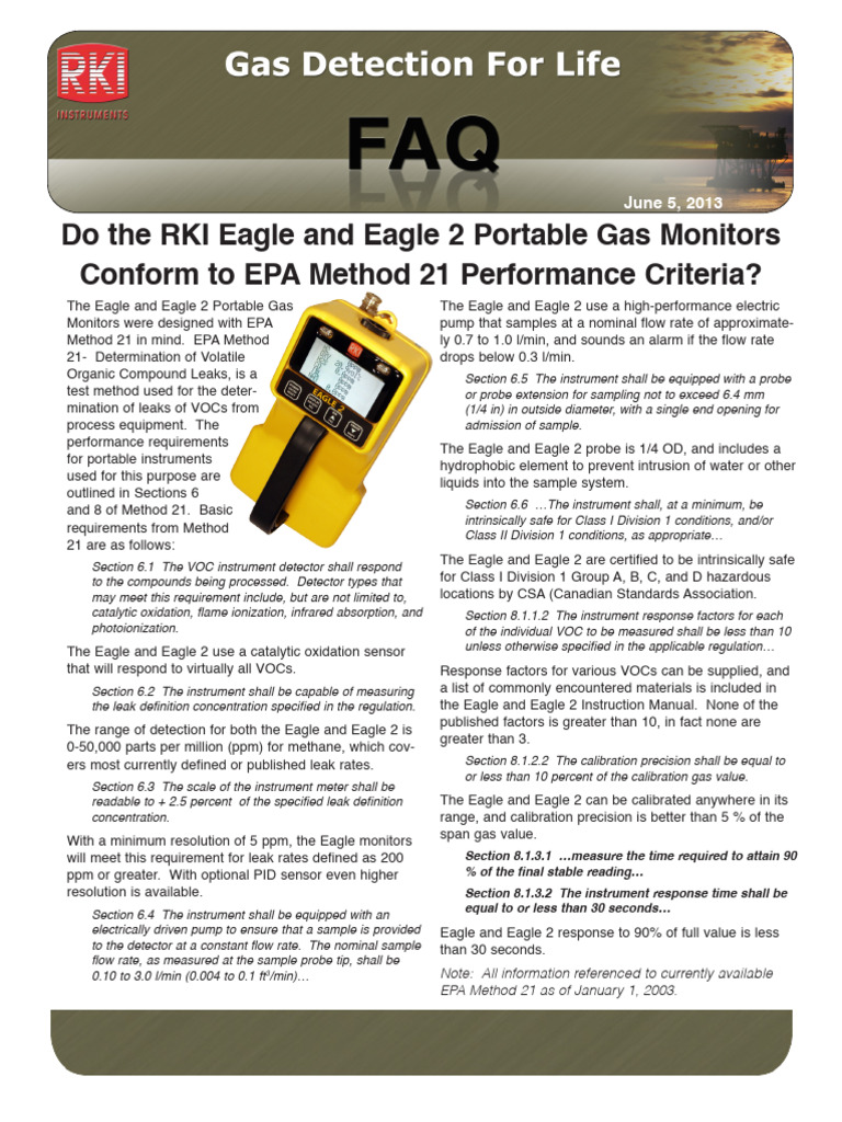Method 21 | PDF | Volatile Organic Compound | Calibration