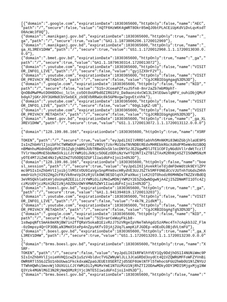 Cookie Data for Multiple Domains | PDF | Http Cookie | Chess