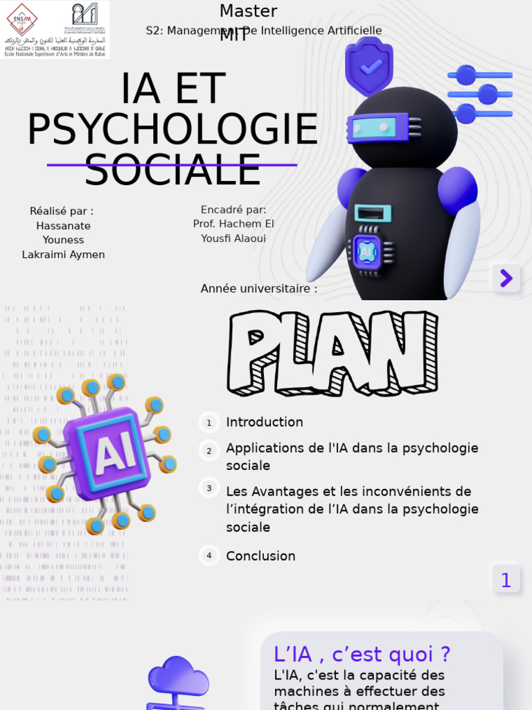 IA en Psychologie Sociale : Avantages et Risques | PDF | Intelligence ...