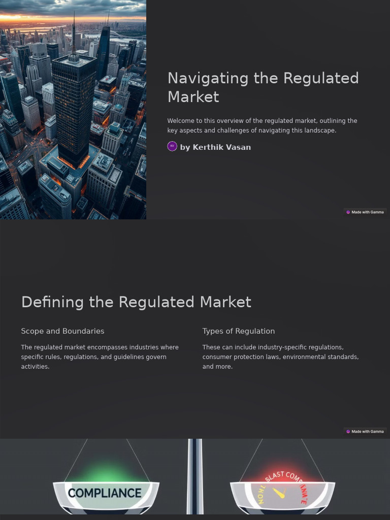 Navigating the Regulated Market Guide | PDF | Regulatory Compliance ...