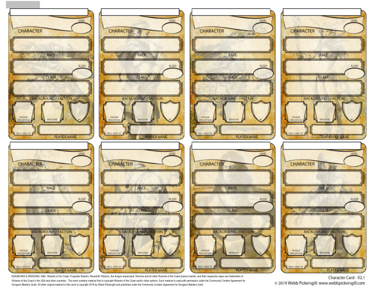 918597-Character Card V2.1 | PDF