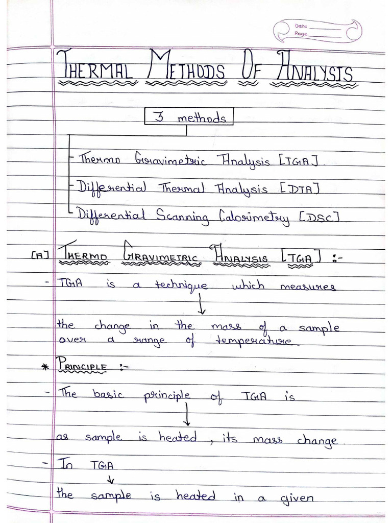 Thermal Methods of Analysis | PDF