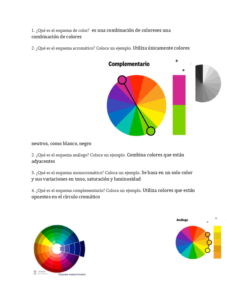 ¿Qué Es El Esquema de Color? | PDF
