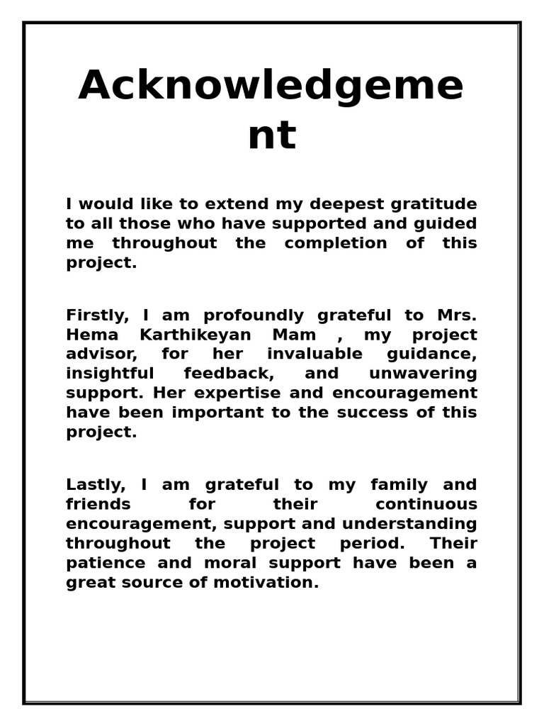 Acknowledgement | PDF