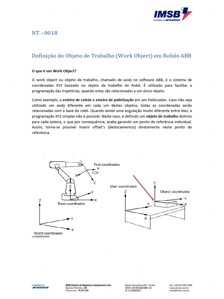 Definição de Work Object em Robôs ABB | PDF | Robô | Robótica
