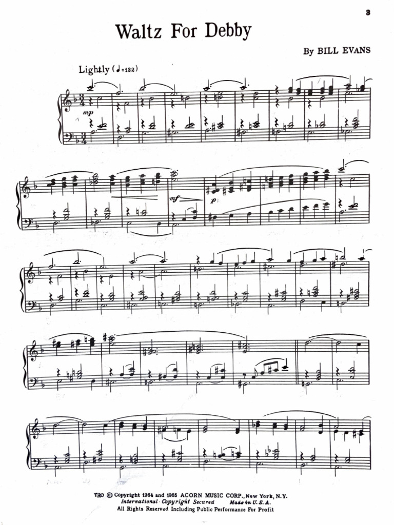 Transcription Waltz 1st Page Pdf