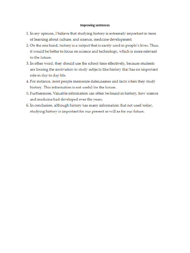 Improving Sentences Intoduction Pdf