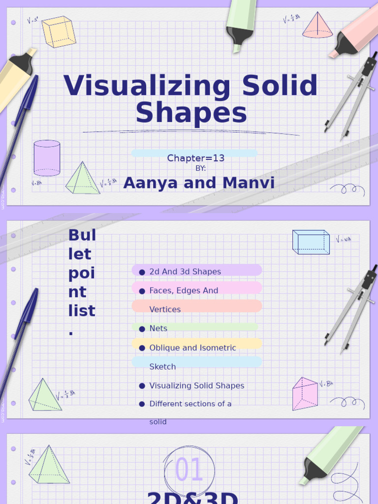 Visualizing 2D and 3D Shapes Guide | PDF | Shape | Area