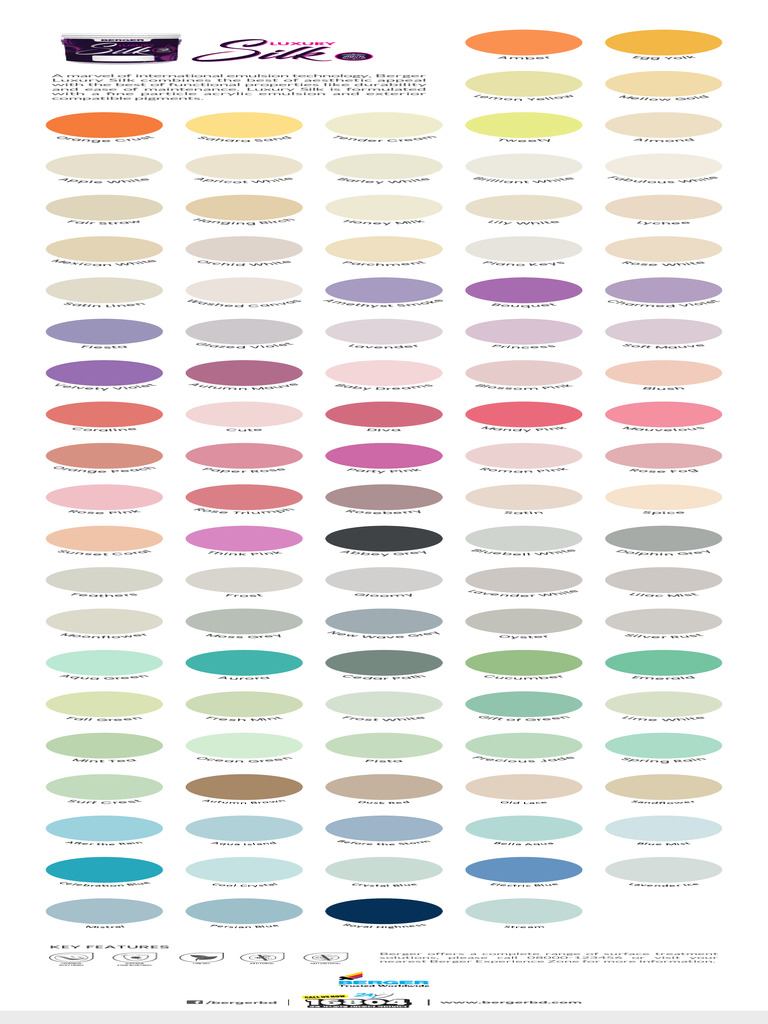 Luxury Silk Shade Card | PDF