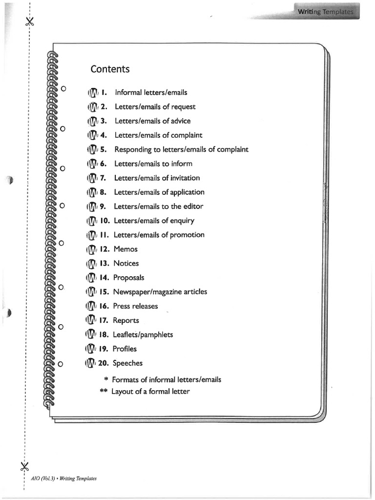 Writing Templates | PDF