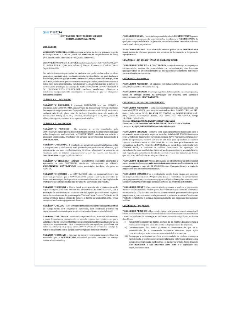 Contrto Getech | PDF