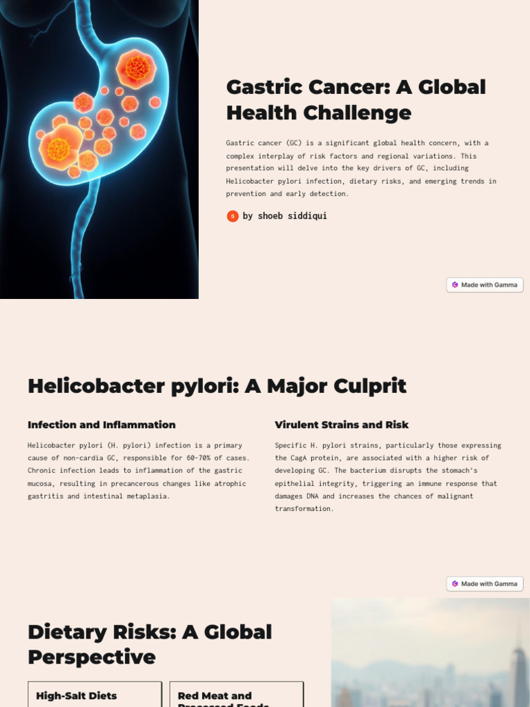 Gastric Cancer A Global Health Challenge | PDF | Medicine | Health Sciences