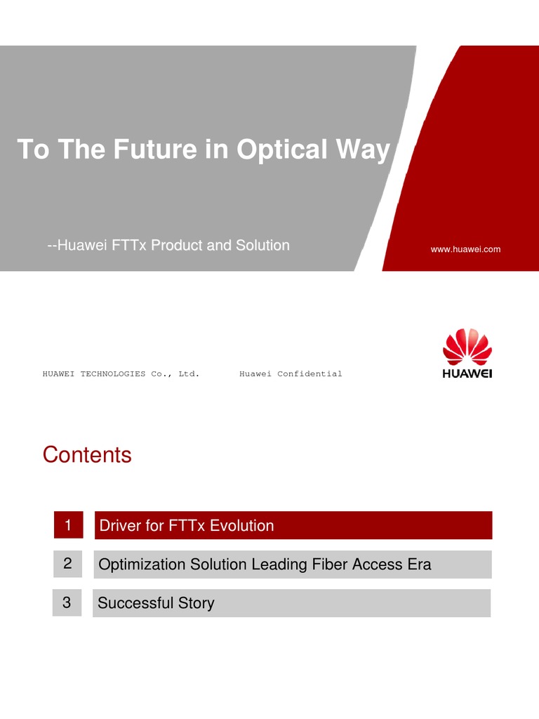 Huawei FTTX Product and Solution | PDF | Fiber To The X | Video On Demand