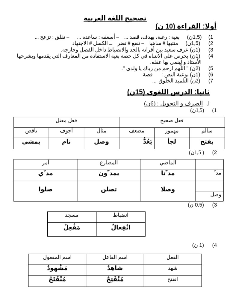 ت اللغة العربية | PDF