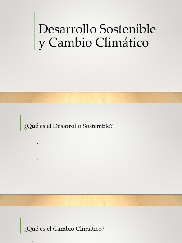 Desarrollo Sostenible y Cambio Climático | PDF | Sustentabilidad ...