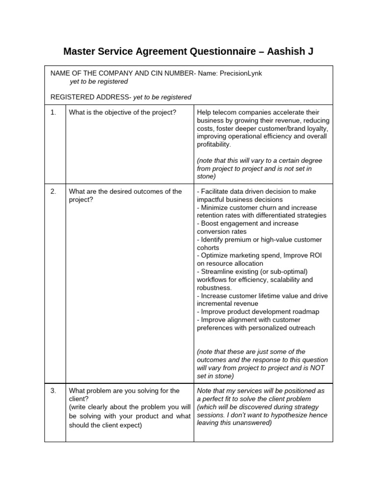 Master Service Agreement for Data Science | PDF | Data Analysis | Data