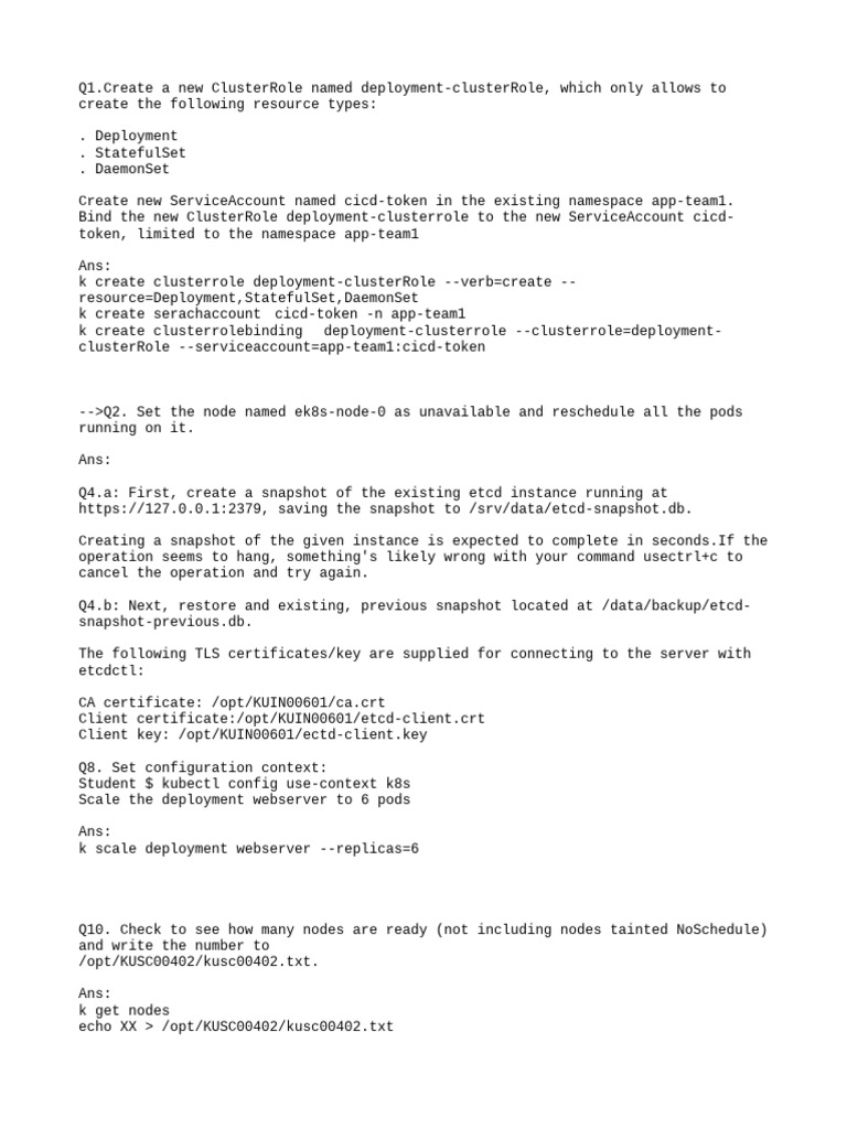 Kubernetes Role and Resource Management Guide | PDF | Information ...