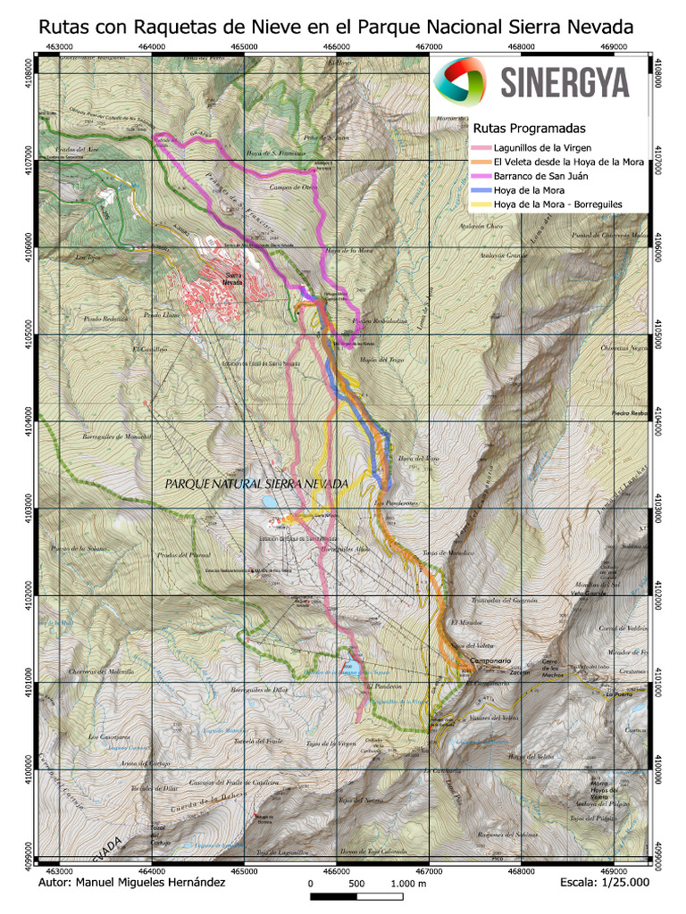 Mapa Rutas Raquetas A3 25000 | PDF