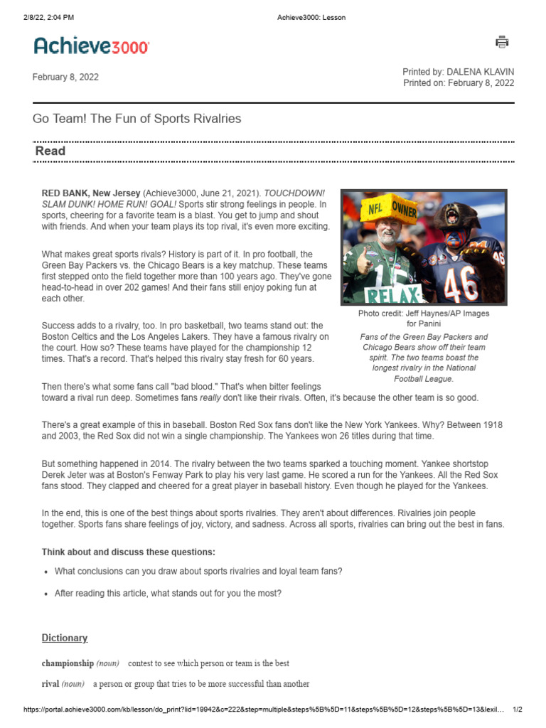 The Excitement of Sports Rivalries | PDF | New York Yankees | Boston ...