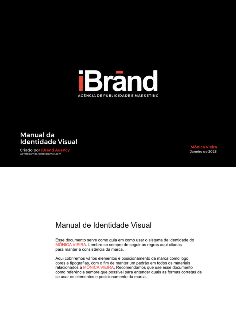 Manual Da Identidade Visual - Mônica Vieira | PDF | Cor | Modelo de ...