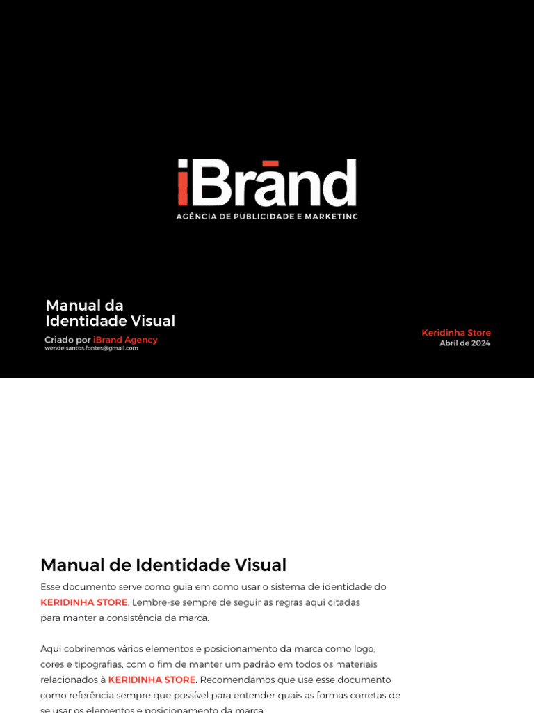Manual de Identidade Visual Keridinha Store | PDF | Modelo de cores RGB ...