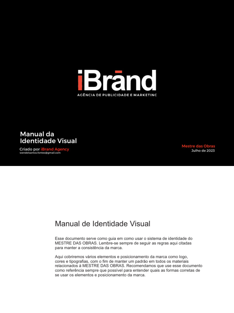 Manual de Identidade Visual Mestre das Obras | PDF | Cor | Logotipos