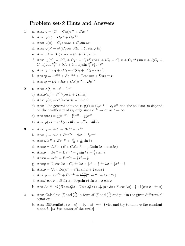 Hints-8 | PDF | Mathematical Objects | Mathematical Concepts