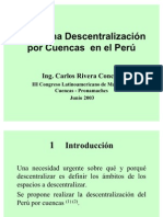 Hacia una descentralización del Perú por cuencas Congreso de Cuencas