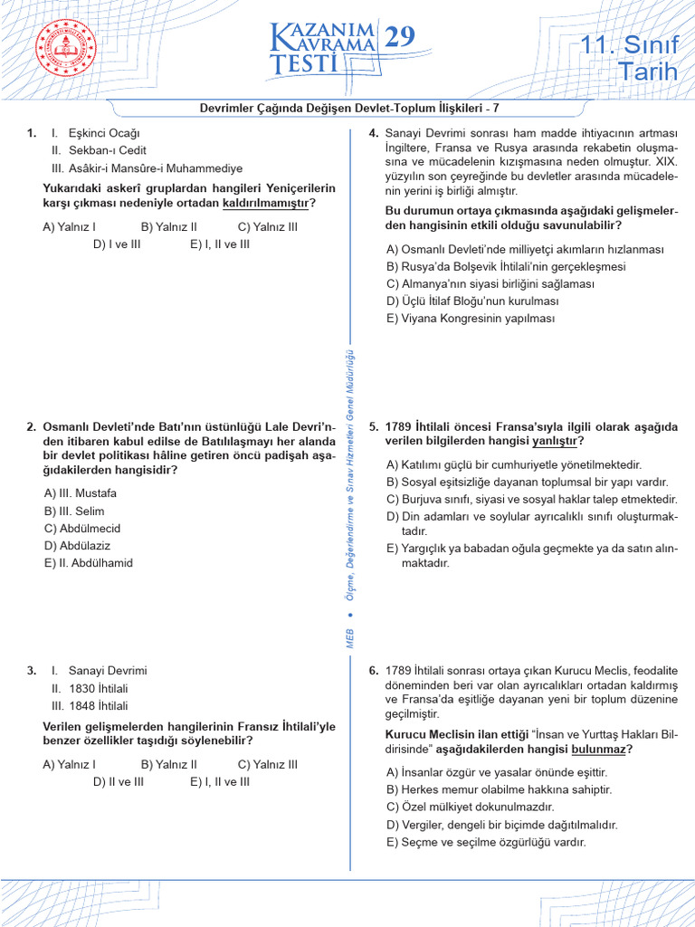 Sınıf Ta Tarih Rih | PDF