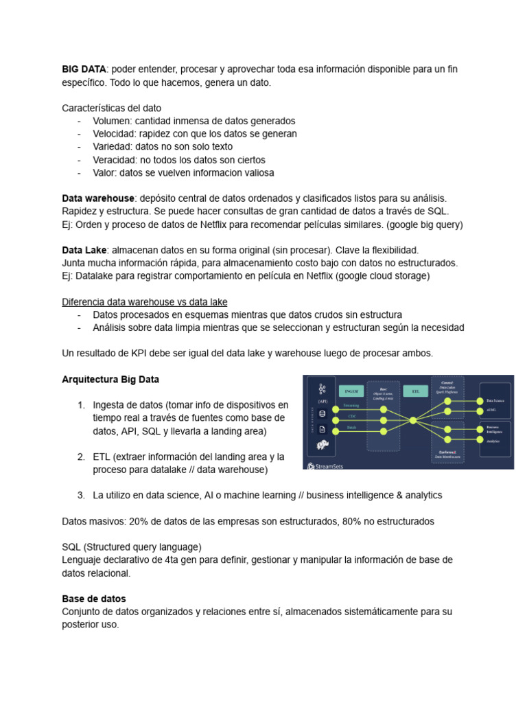 Introducción a Big Data y su Arquitectura | PDF | Bases de datos ...