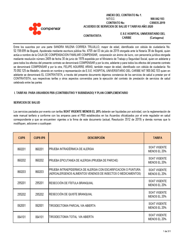 CONTRATO COMPENSAR | PDF | Tiroides | Laringe