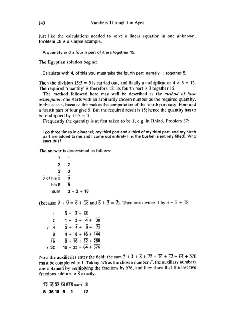 Egyptian Arithmetic Techniques Explained | PDF | Mathematics | Arithmetic