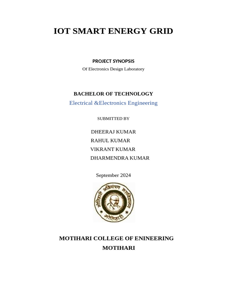 IoT Smart Energy Grid Project Overview | PDF | Smart Grid | Internet Of ...