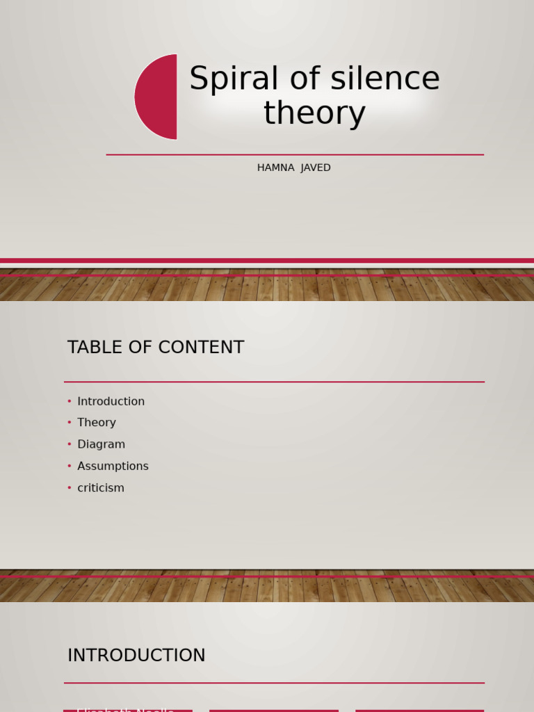 Understanding the Spiral of Silence Theory | PDF