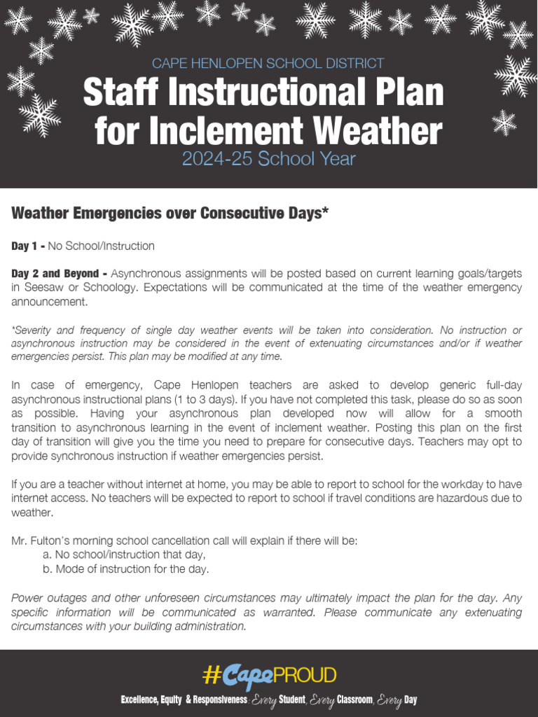 2024-25 CHSD Instructional Plan - Staff | PDF